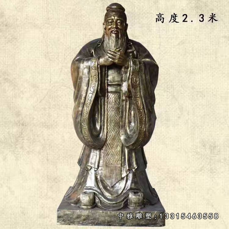 孔子行教像铜雕，校园孔子先师铜雕 (5)