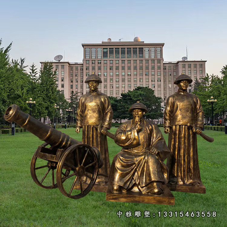 古代官员林则徐铜雕
