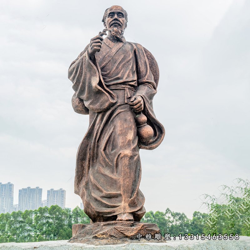 华佗铜雕 (2)