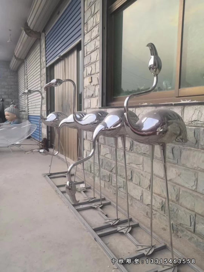 不锈钢仙鹤动物摆件
