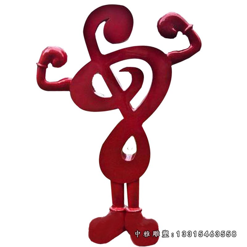 不锈钢音符景观人物雕塑