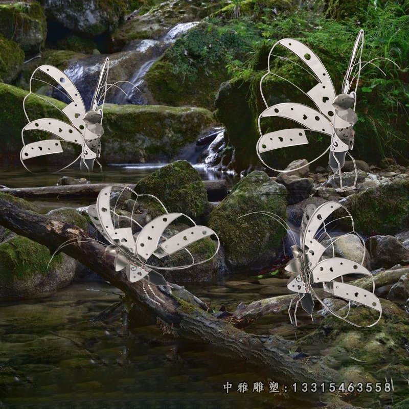 不锈钢蝴蝶镂空雕塑 (1)