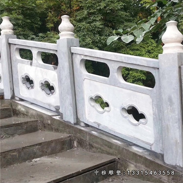 石雕芝麻白栏板河道马路护栏别墅阳台柱27985