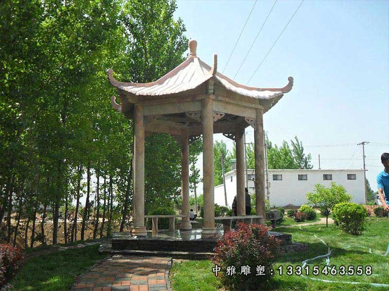 大理石园林凉亭雕塑
