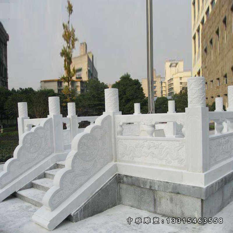 汉白玉升旗台 石雕广场景观雕塑