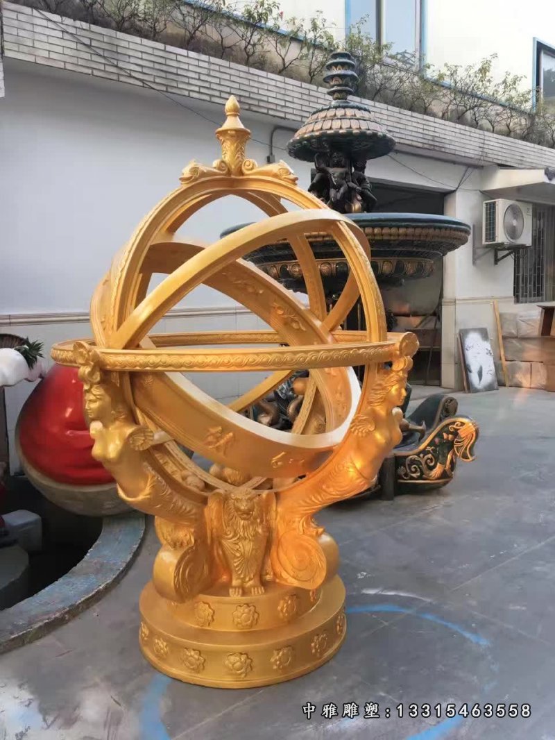 广场浑天仪景观铜雕