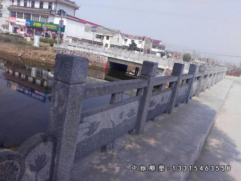 青石栏板雕塑，公园栏板石雕 (2)