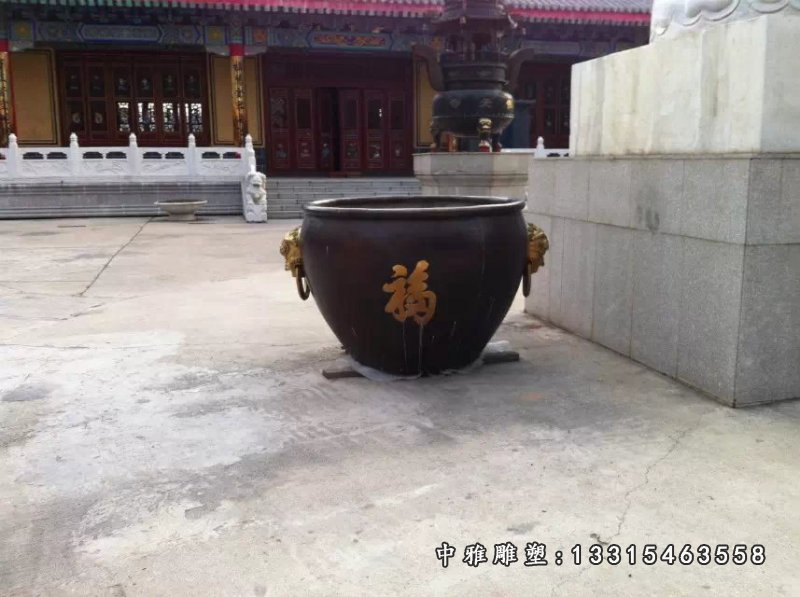 铜水缸，广场水缸铜雕，仿古铜雕