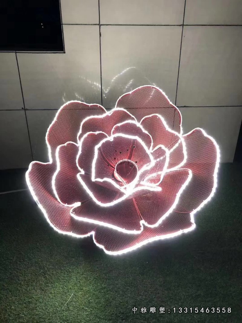 不锈钢艺术灯饰花朵雕塑 (12)