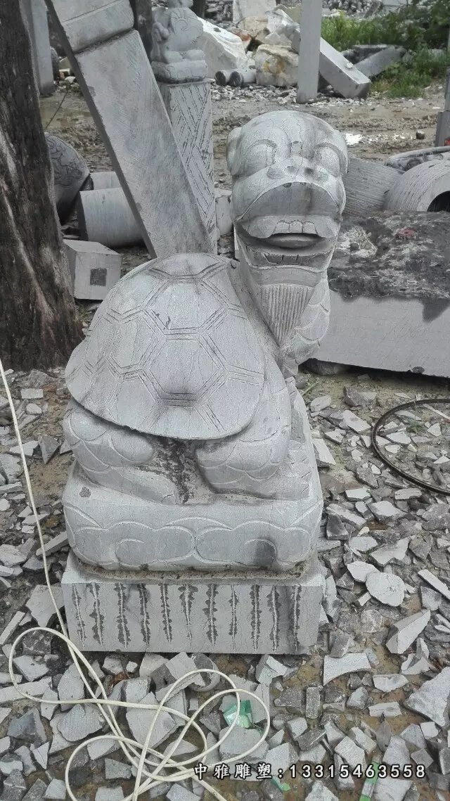 龙龟石雕，大理石神兽雕塑 (5)