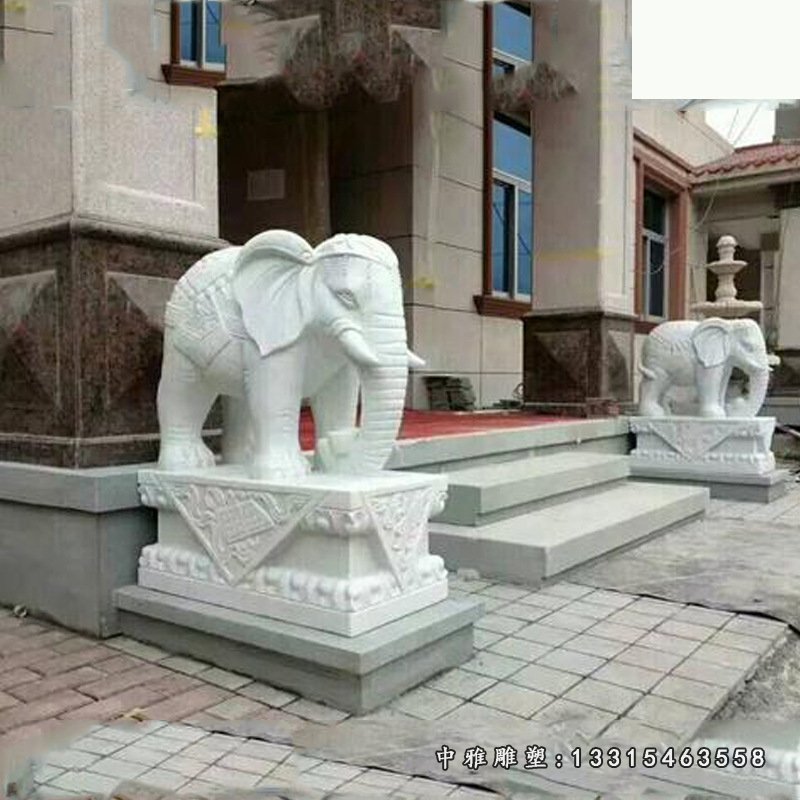 汉白玉狮子石雕动物雕塑户外庭院门口汉白玉石雕狮子摆件9617