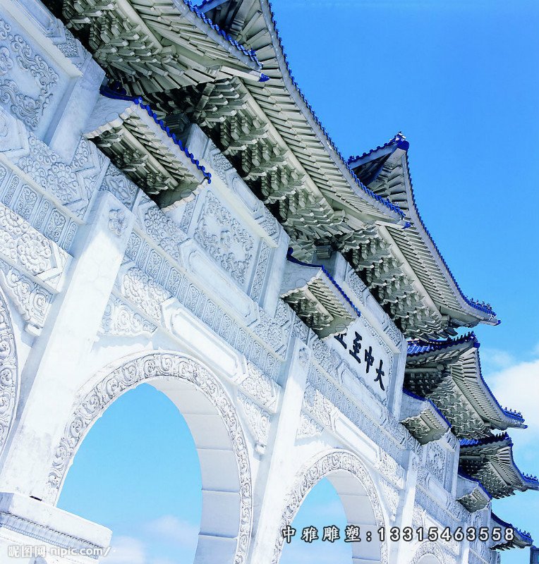 大理石牌坊雕塑，五门牌坊雕塑 (1)