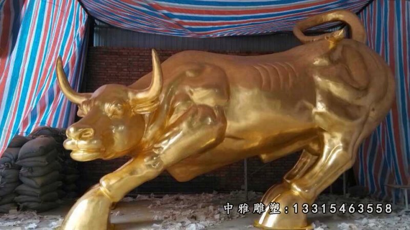金牛铜雕，华尔街牛铜雕