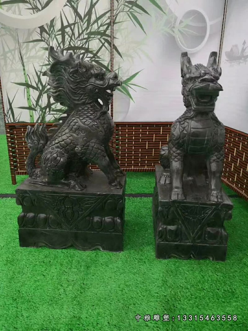 门口镇宅麒麟石雕